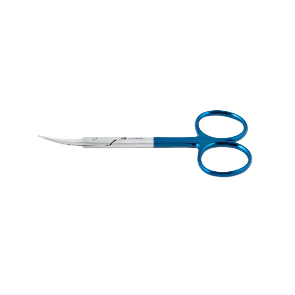 Curved Graft Suture Iris Scissors Blue Handle - GoldenDent - GoldenDent